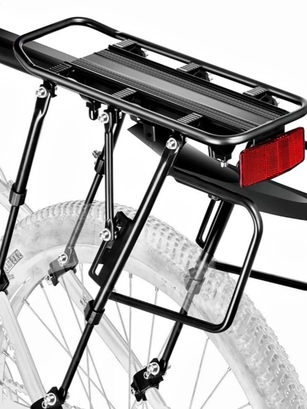 Rear Bike Rack,310 LB Capacity Solid Bearings Bike Cargo Rack w/Fender